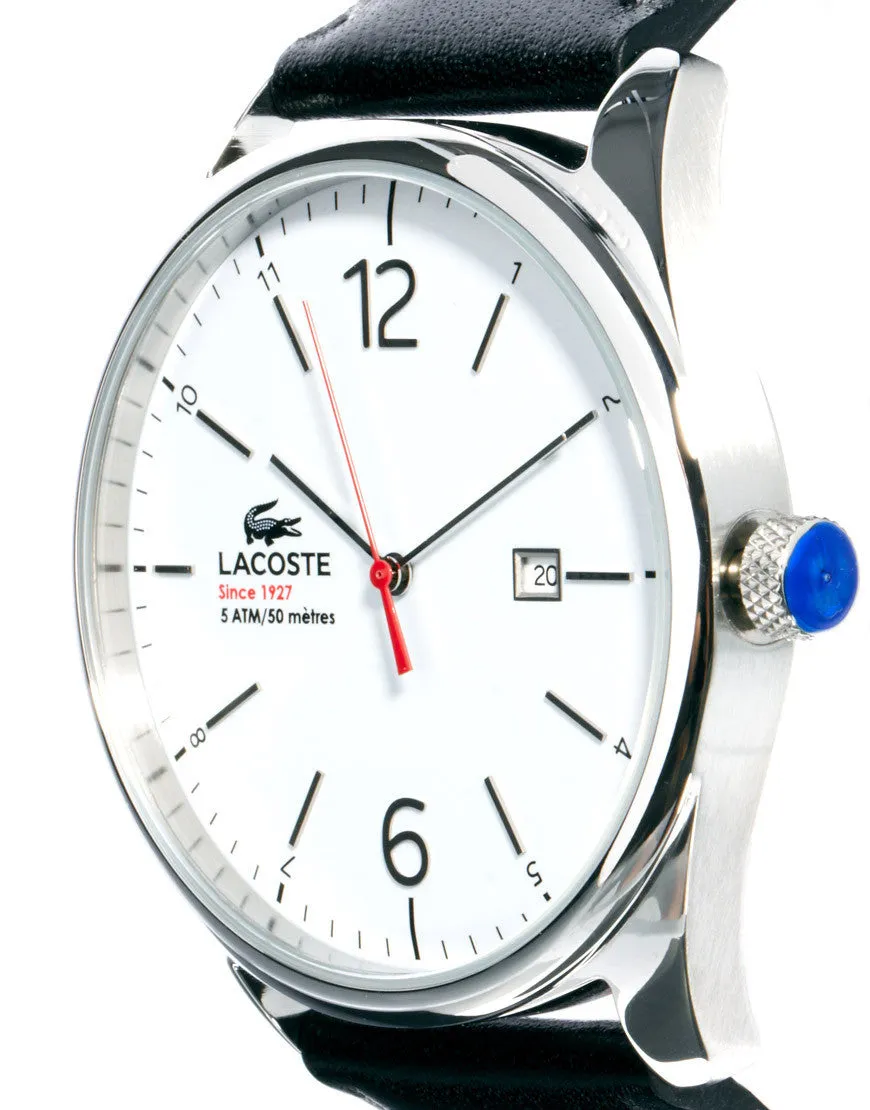 Lacoste Black Leather Strap Watch