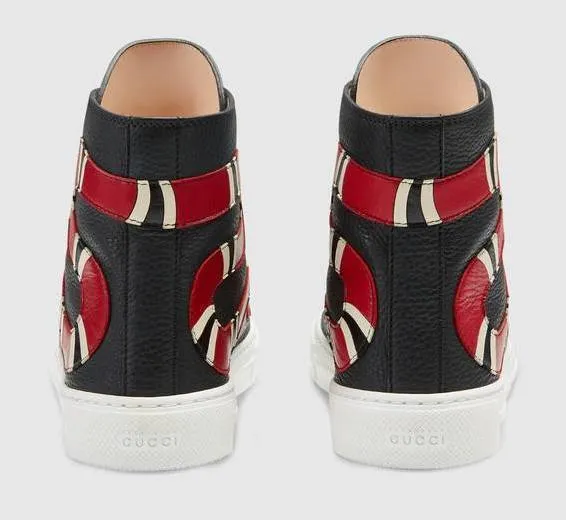 Leather Kingsnake High-Top Sneakers