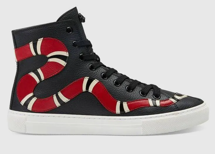 Leather Kingsnake High-Top Sneakers