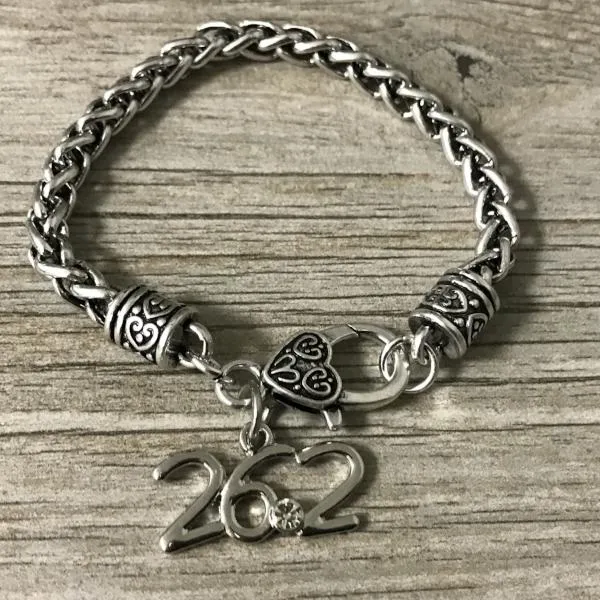 Marathon 26.2 Charm Bracelet