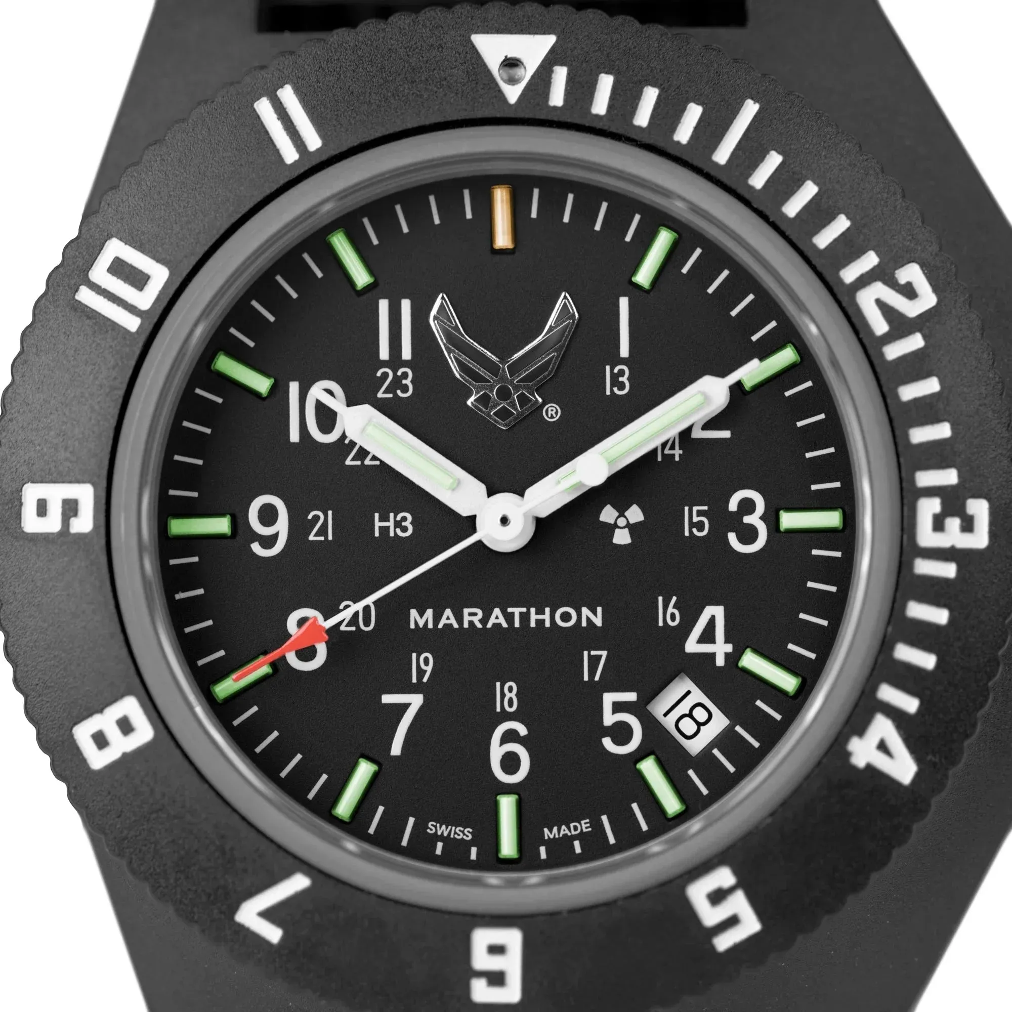 Marathon Official USAF™ Pilot's Navigator with Date - 41mm  US Air Force Marked Black WW194013BK-USAF