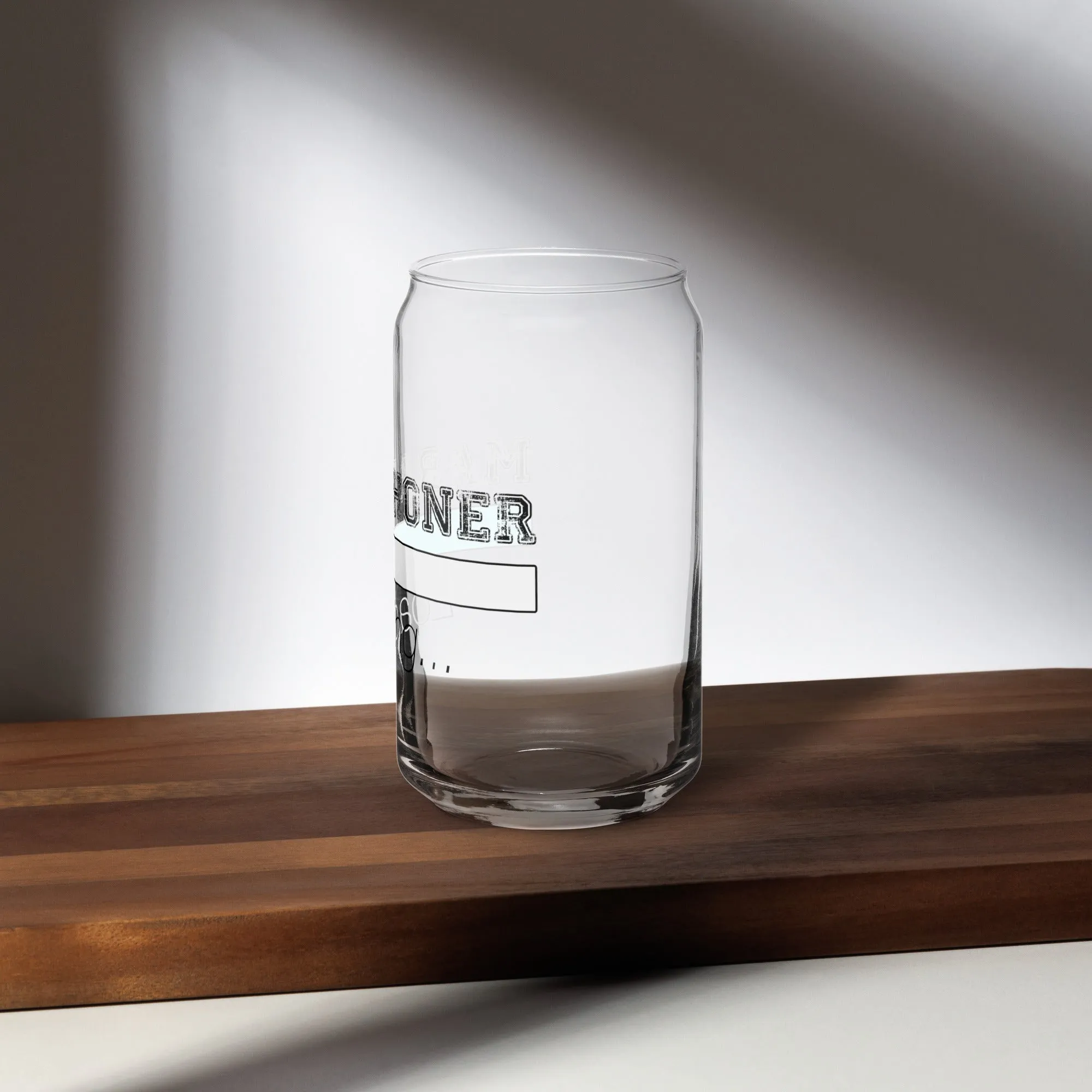 Marathoner in Training Can-shaped glass