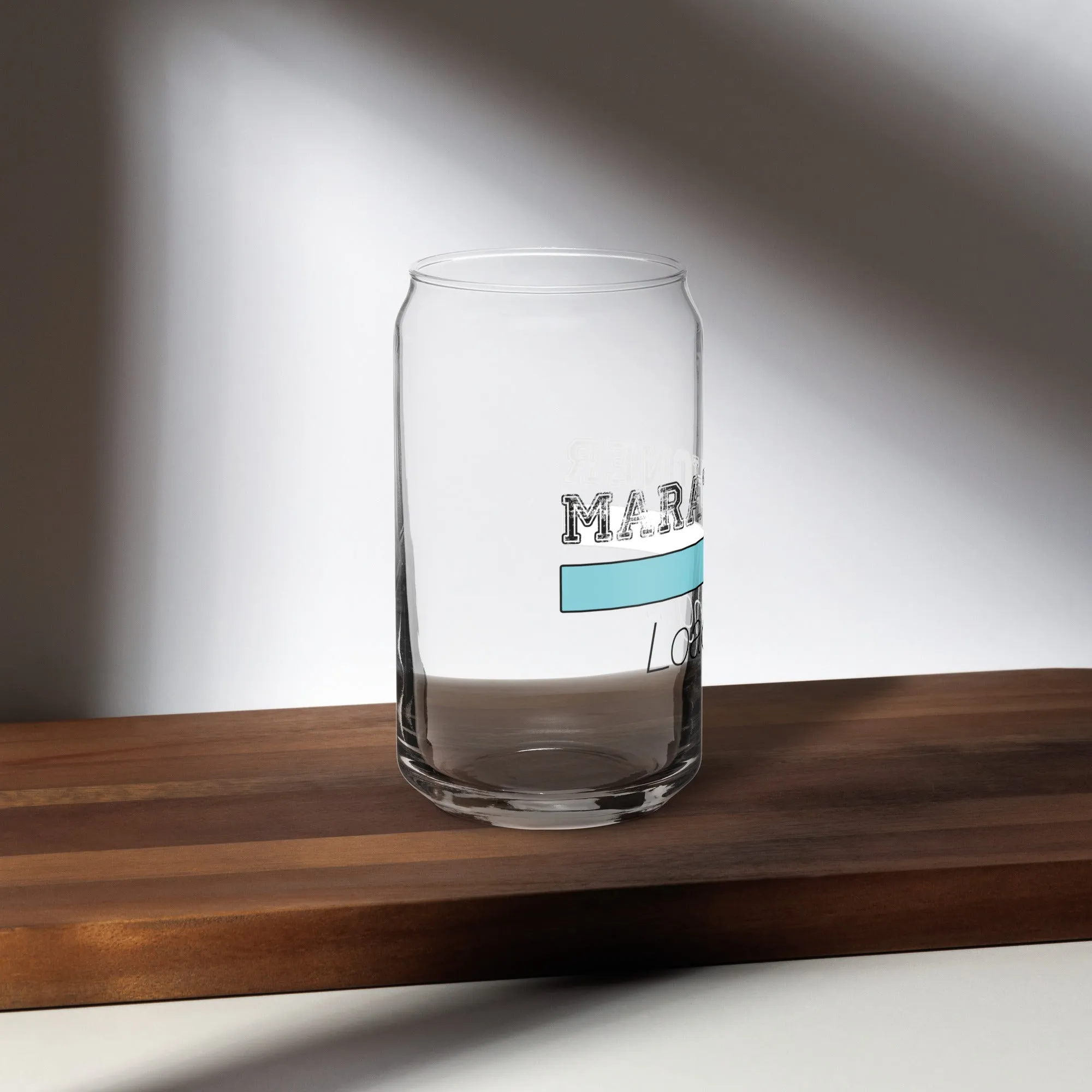 Marathoner in Training Can-shaped glass