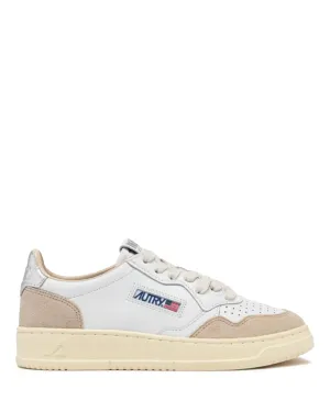 Medalist Low Wom White/Beige/Silver Leather/Suede