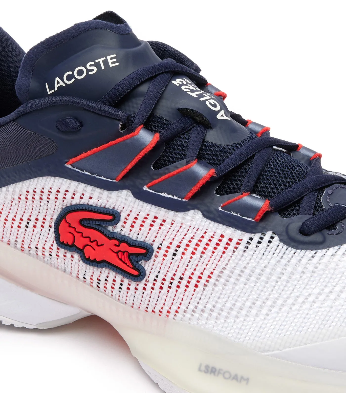 Men's AG-LT23 Ultra Textile Tennis Shoes White/Navy/Red