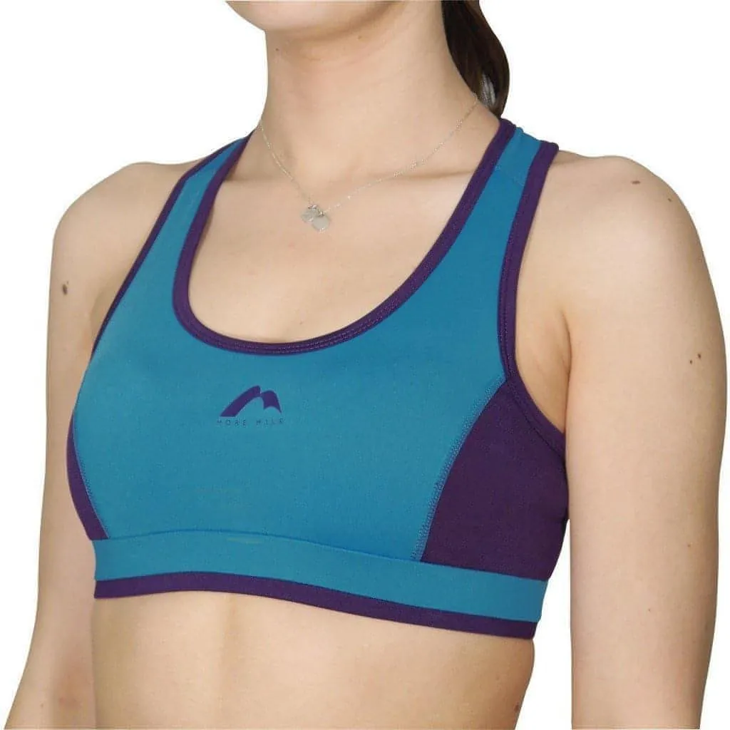 More Mile Prime Womens Running Crop Top - Blue