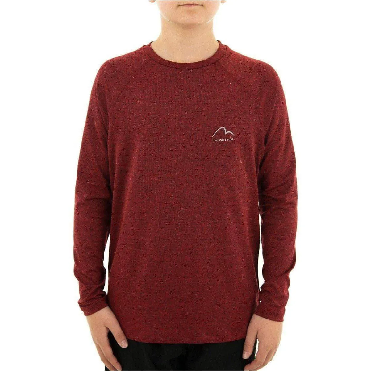 More Mile Train To Run Boys Long Sleeve Running Top - Red