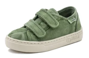 Natural World Eco: Velcro Kids Sneakers - Khaki