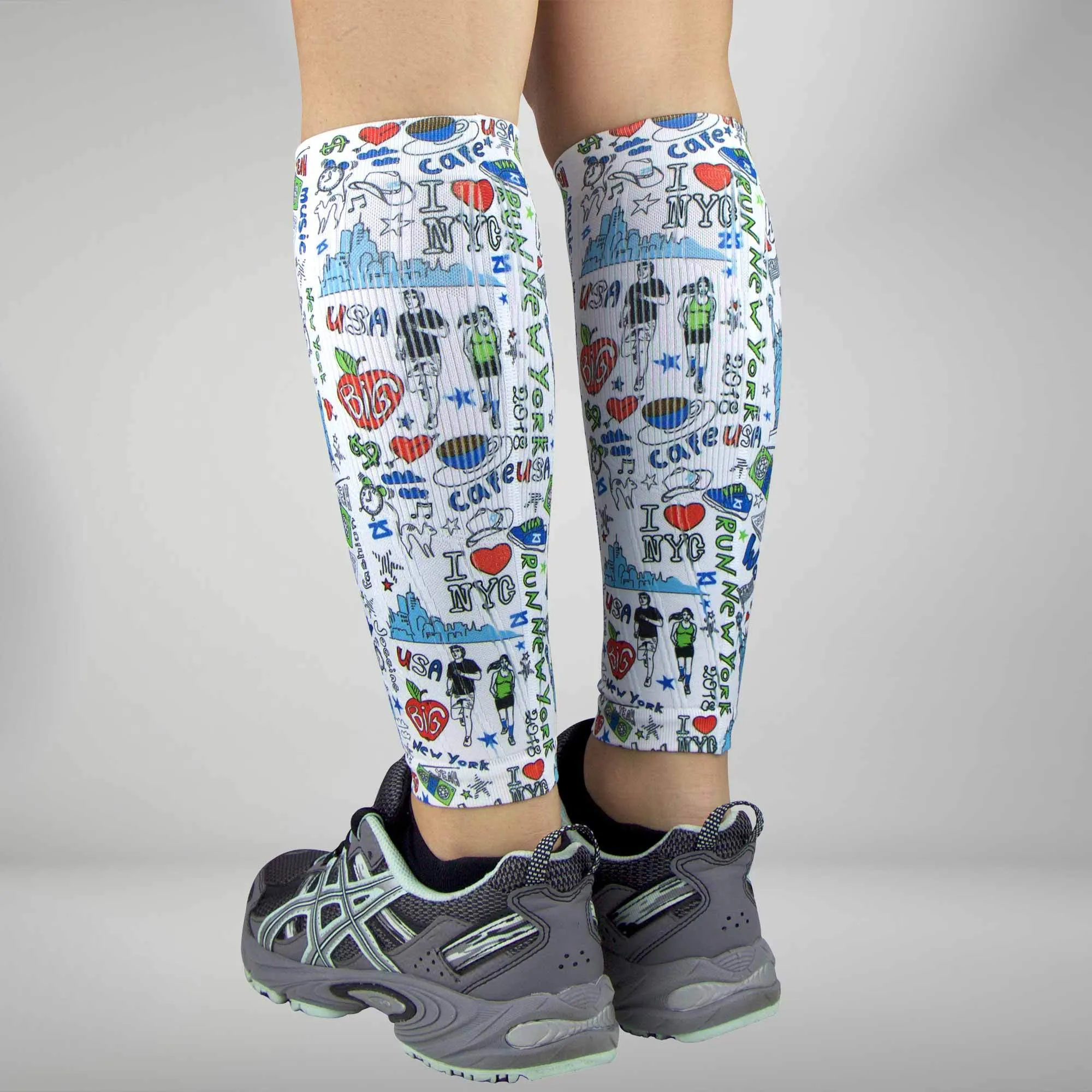 New York Doodle Compression Leg Sleeves