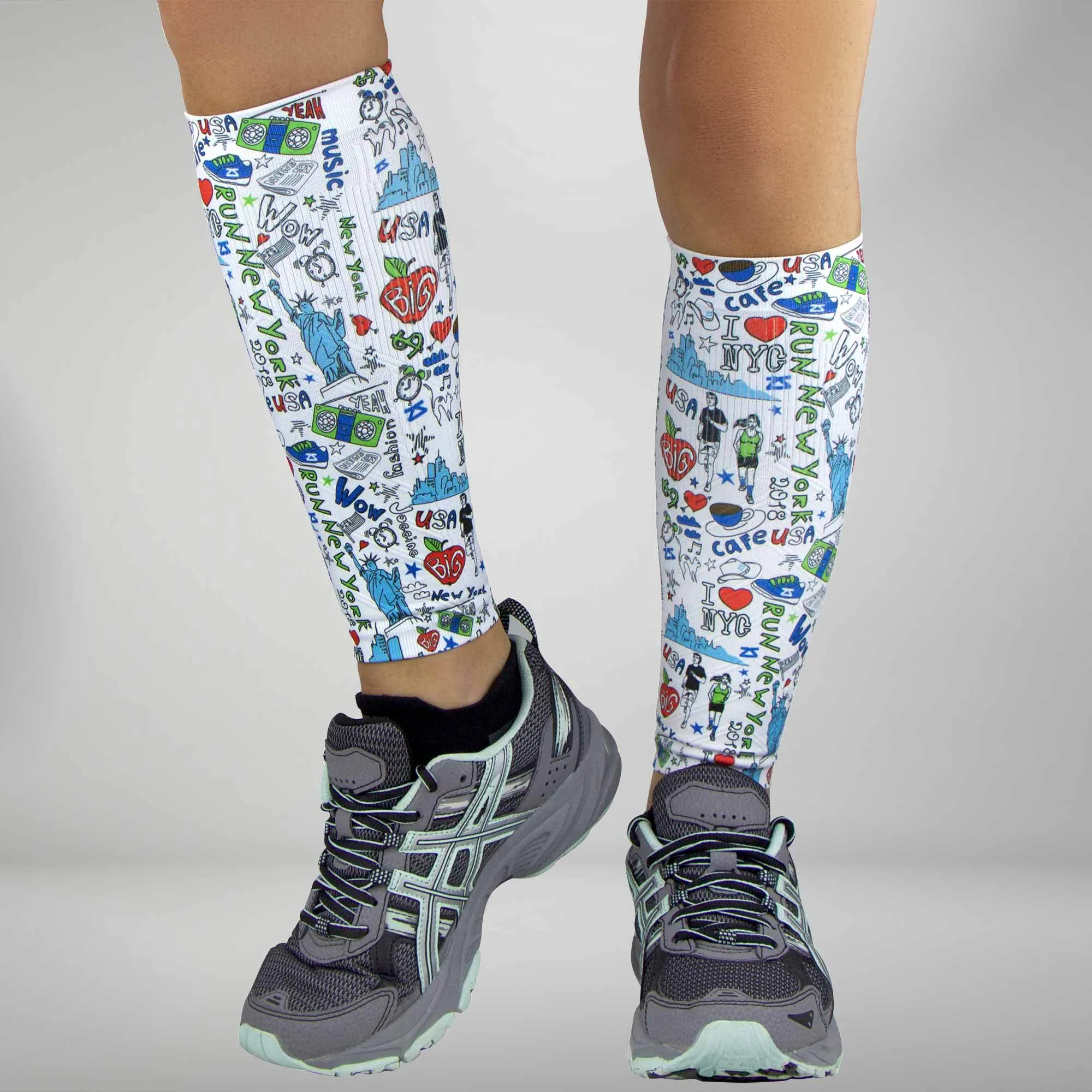 New York Doodle Compression Leg Sleeves