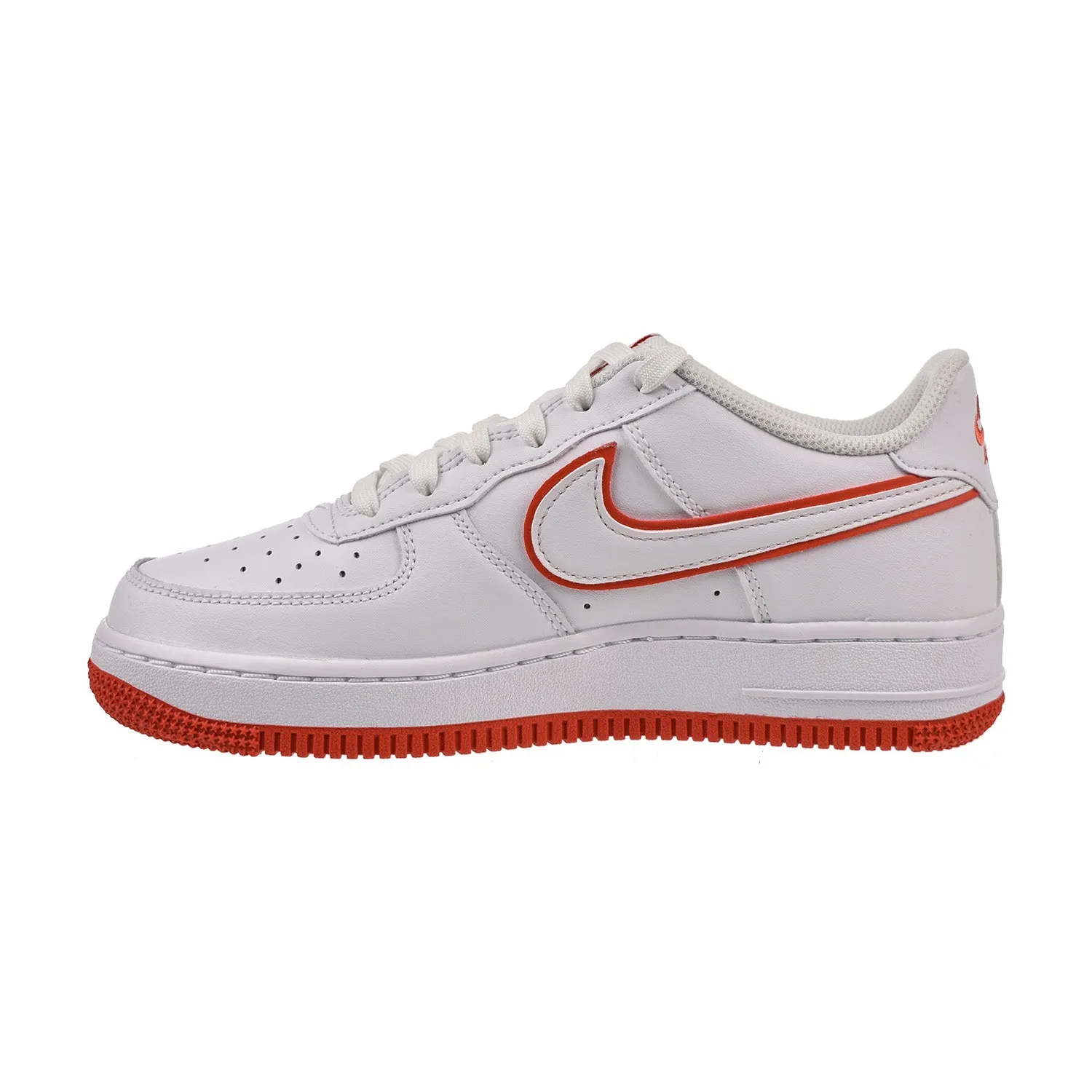 Nike Air Force 1 Low (GS) Big Kids' Shoes White Picante Red