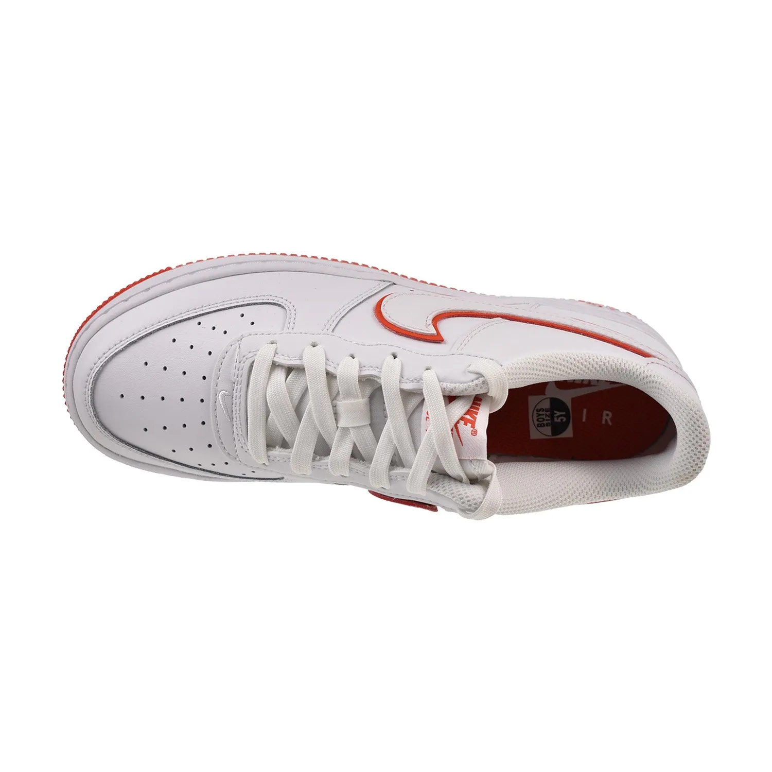 Nike Air Force 1 Low (GS) Big Kids' Shoes White Picante Red