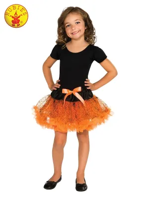 ORANGE HALLOWEEN TUTU SKIRT, CHILD