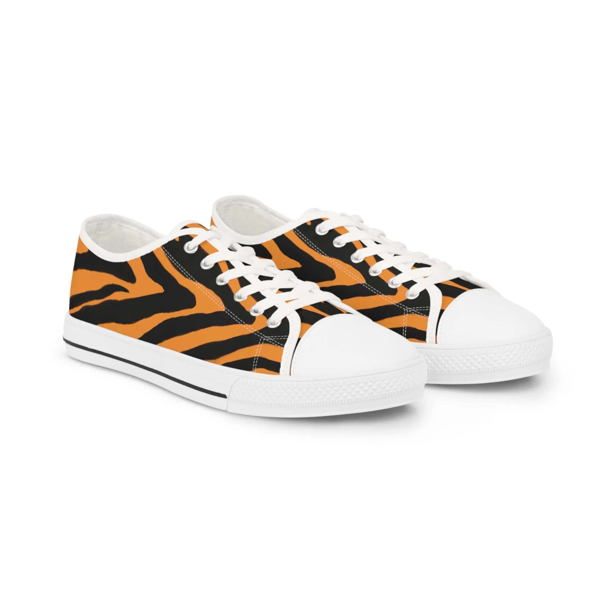 Orange Zebra Print Men's Sneakers, Best Animal Print Low Tops, Best Designer Men's Low Top Sneakers (US Size: 5-14)