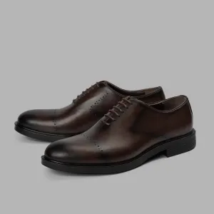 Oxford Whole Cut Shoes - Brown