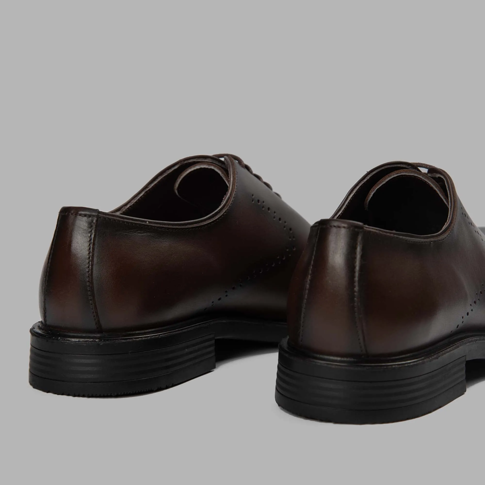 Oxford Whole Cut Shoes - Brown