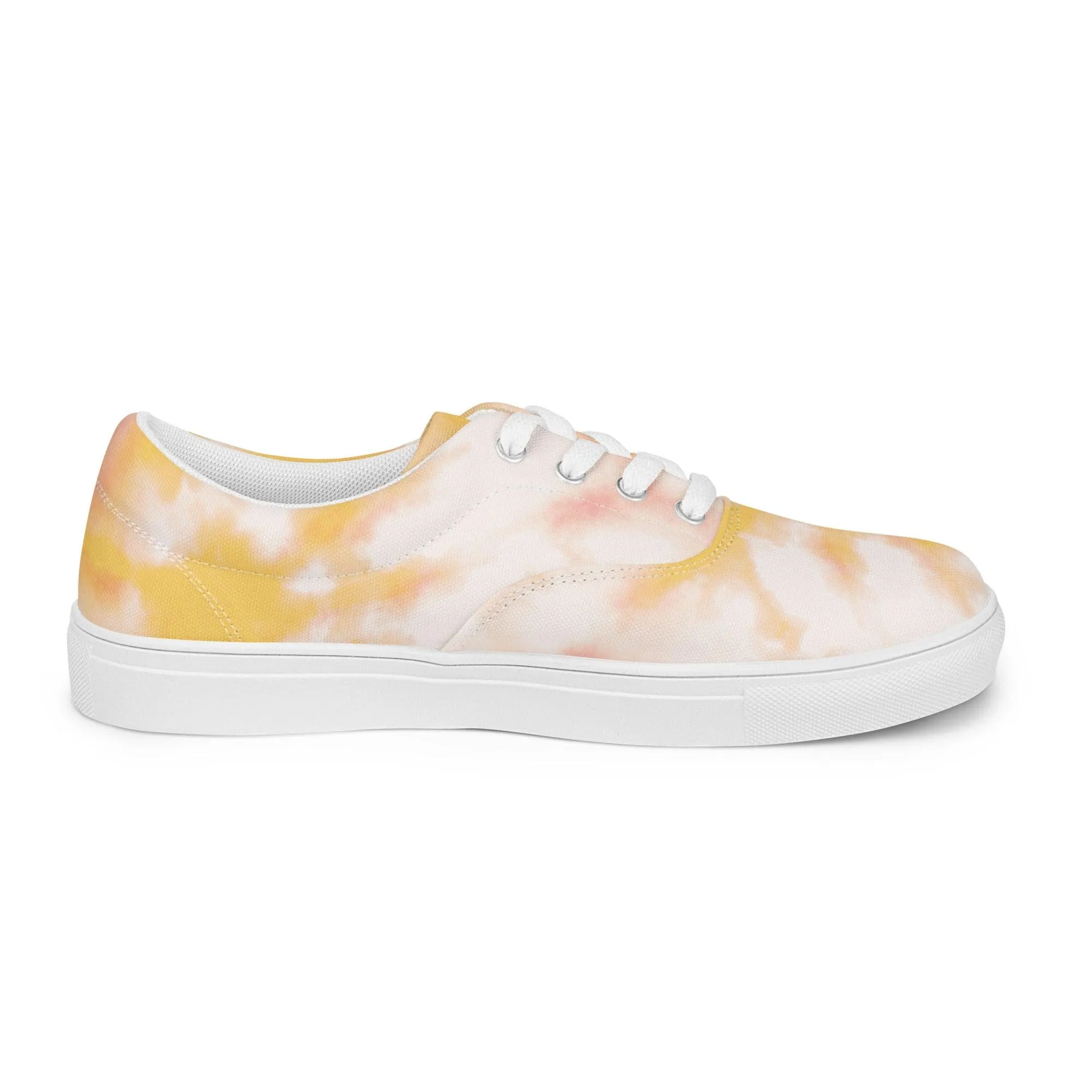 Peach Tie Dye Women’s Lace-up Canvas Shoes