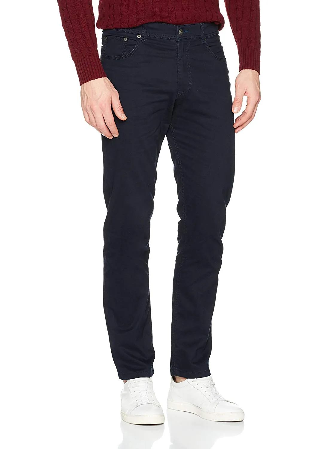 Perma Blue Cooper Fancy Marathon Stretch Cotton Trousers - Brax