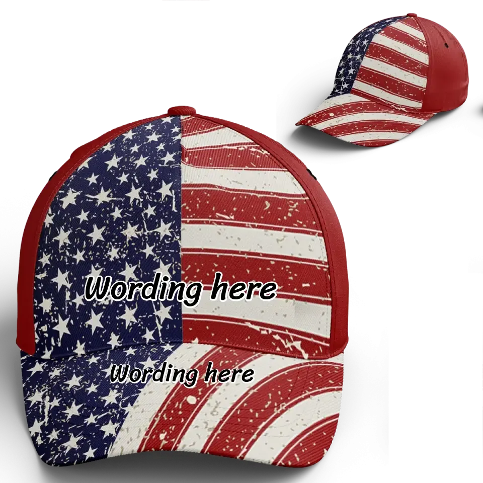 Personalized Perfect Combo Deal, Custom Patriotic Hat and Sneakers,FN020-24020041-Hats-C0601