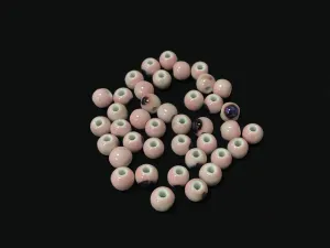 Pink Blue Disc Spherical Ceramic Beads