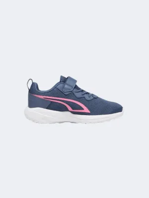 Puma All Day Active Acps Ps-Girls Lifestyle Shoes Ink Blue/Strawberry