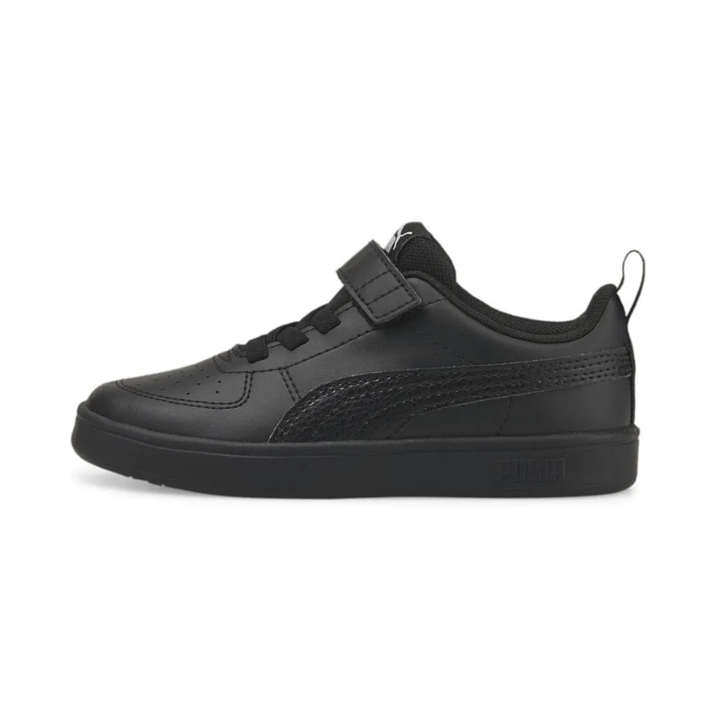 PUMA Rickie AC  PS Shoe - Black Leather - Kids Sizes - School