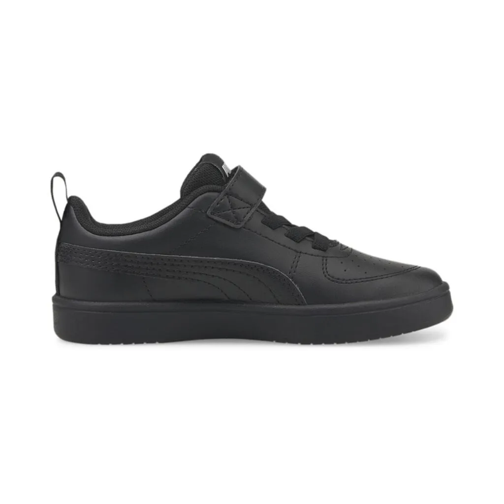 PUMA Rickie AC  PS Shoe - Black Leather - Kids Sizes - School