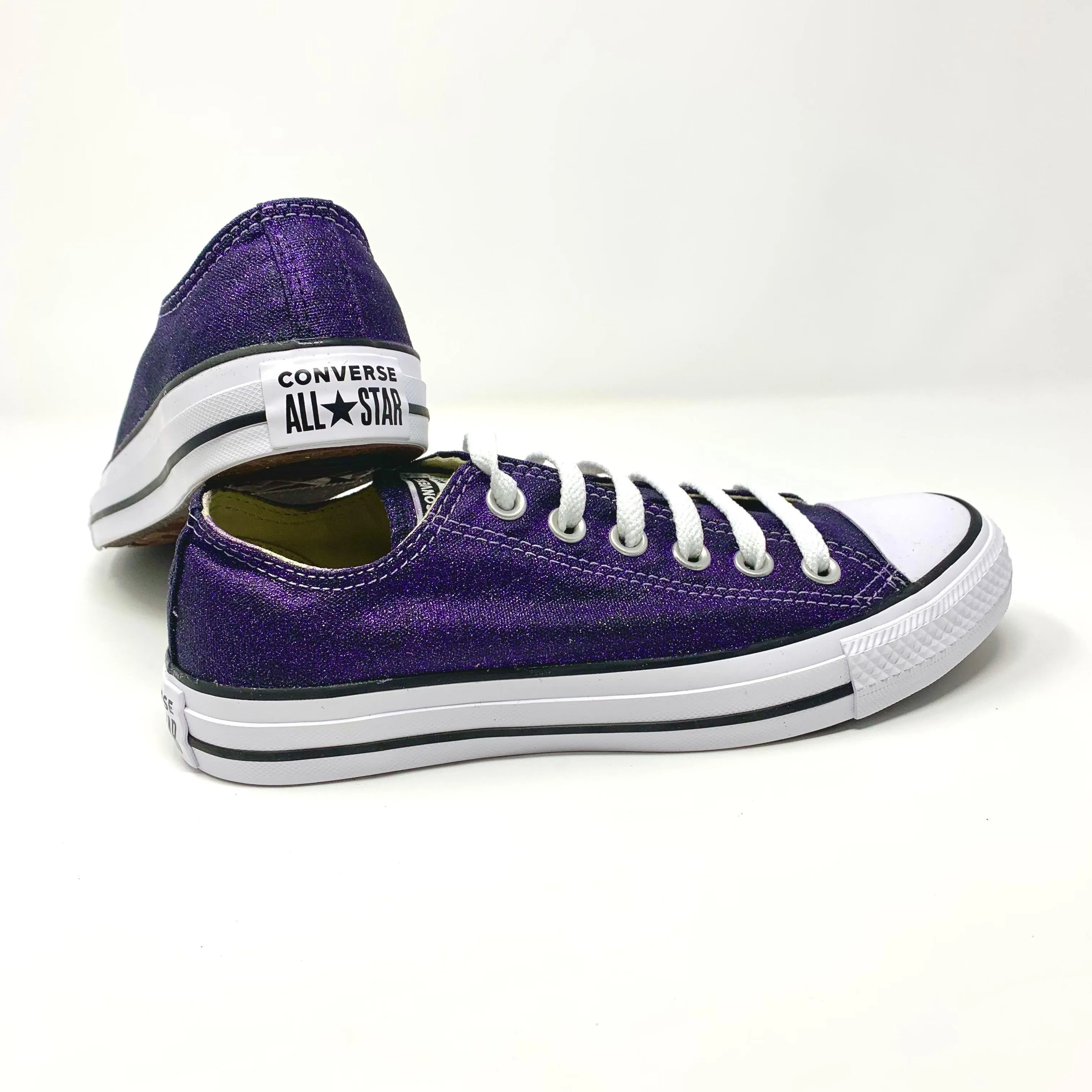 Purple Glitter Converse