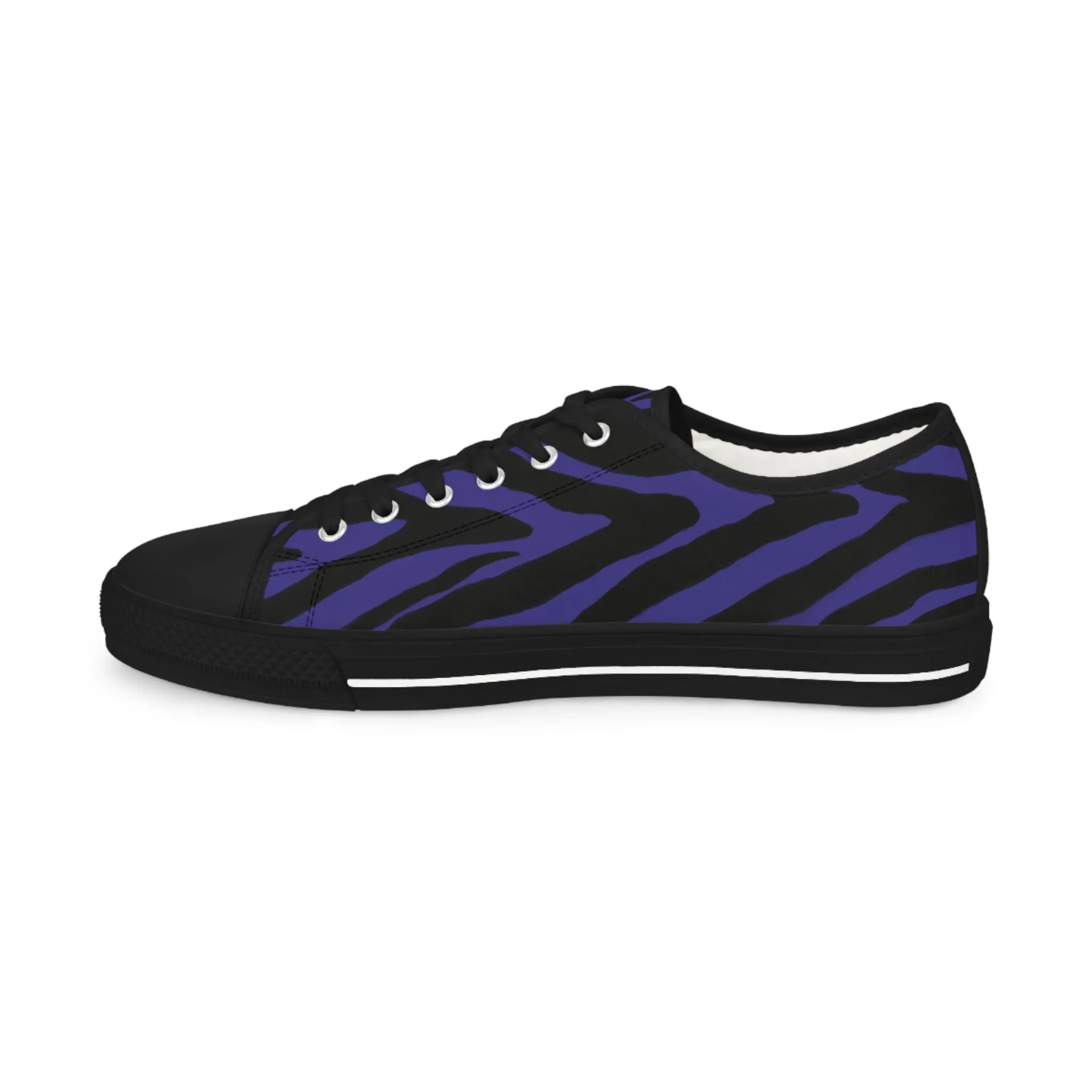 Purple Zebra Print Men's Sneakers, Best Low Tops Designer Men's Low Top Sneakers (US Size: 5-14)