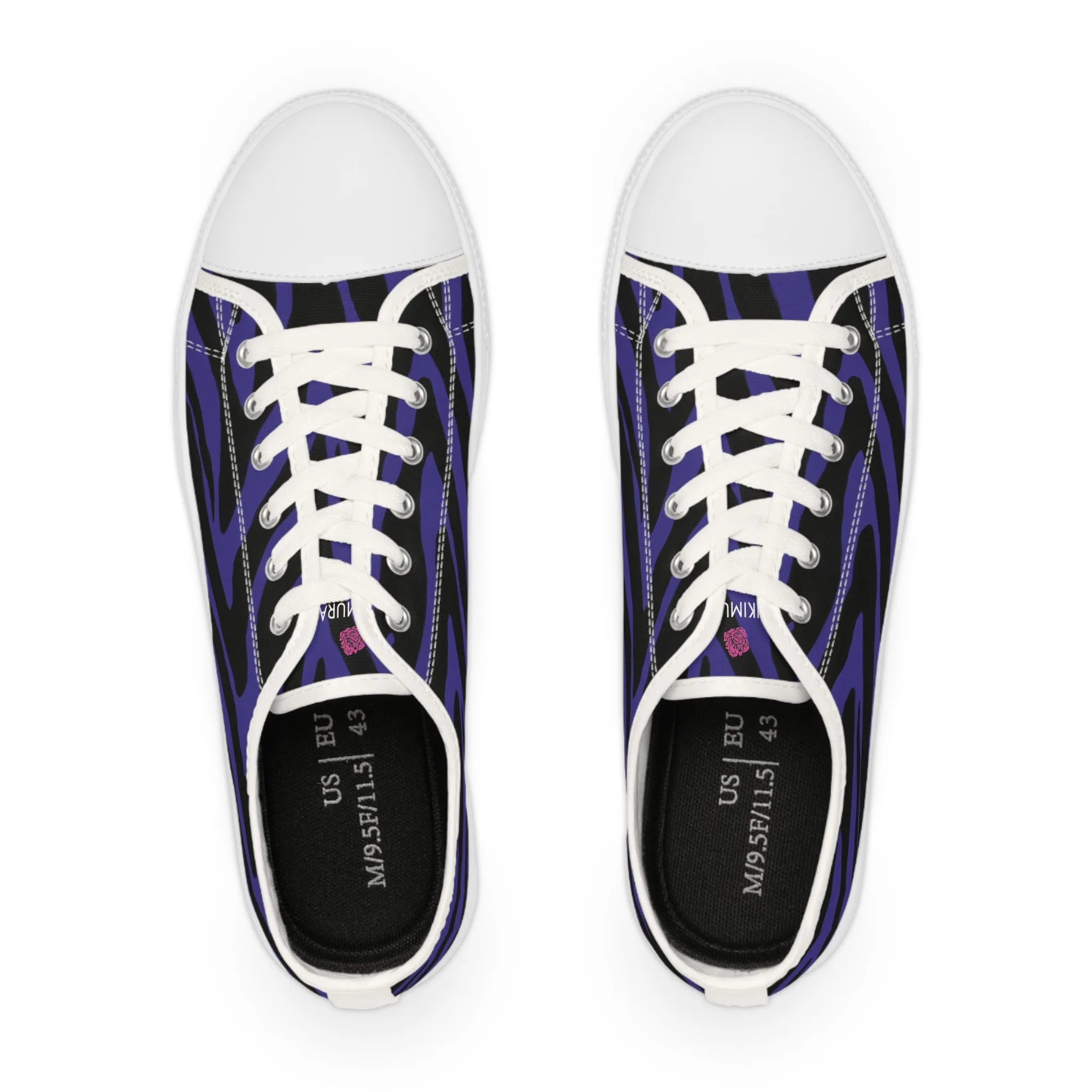 Purple Zebra Print Men's Sneakers, Best Low Tops Designer Men's Low Top Sneakers (US Size: 5-14)