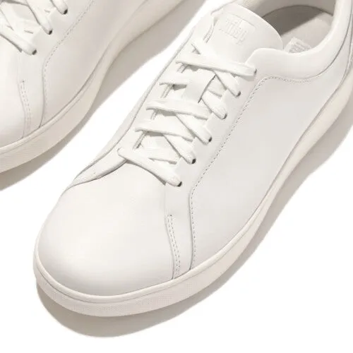 Rally Crystal Backtab Leather Sneaker in White Silver