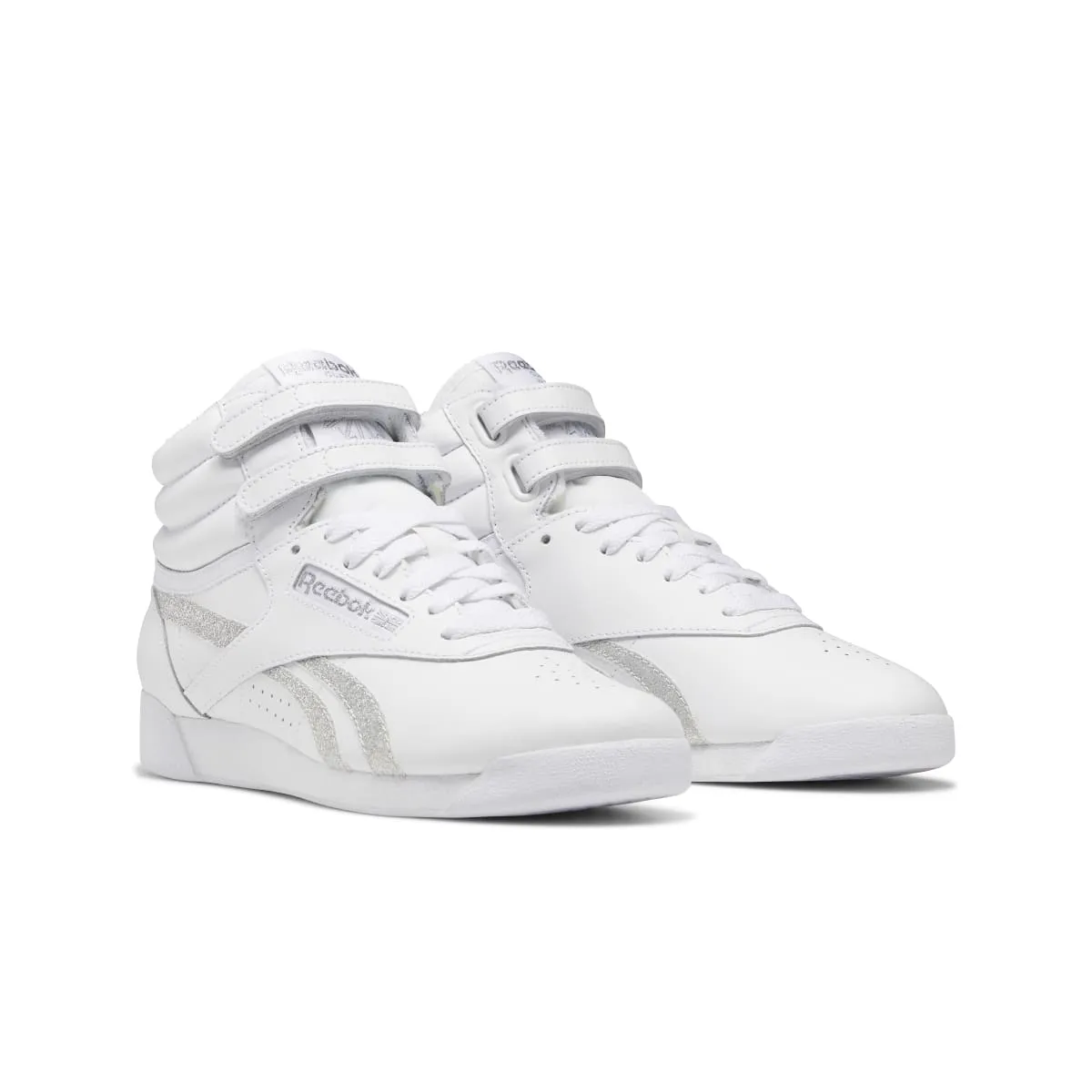 REEBOK GX2232 F/S HI WMN'S (Medium) White/Silver Leather Lifestyle Shoes