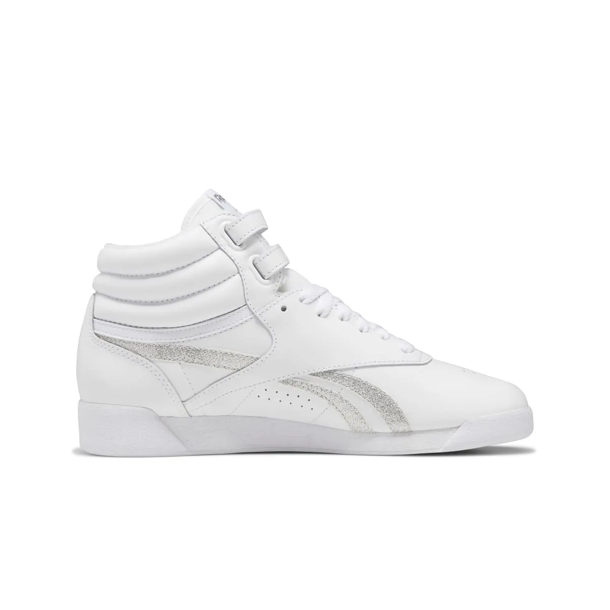 REEBOK GX2232 F/S HI WMN'S (Medium) White/Silver Leather Lifestyle Shoes