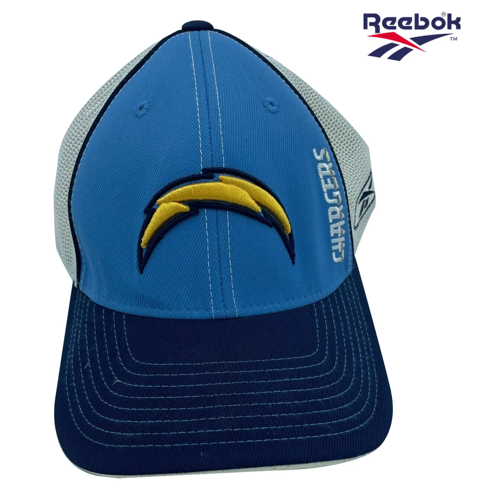 Reebok NFL Authentic Sideline San Diego Chargers Cap With Mesh One Size Fits All