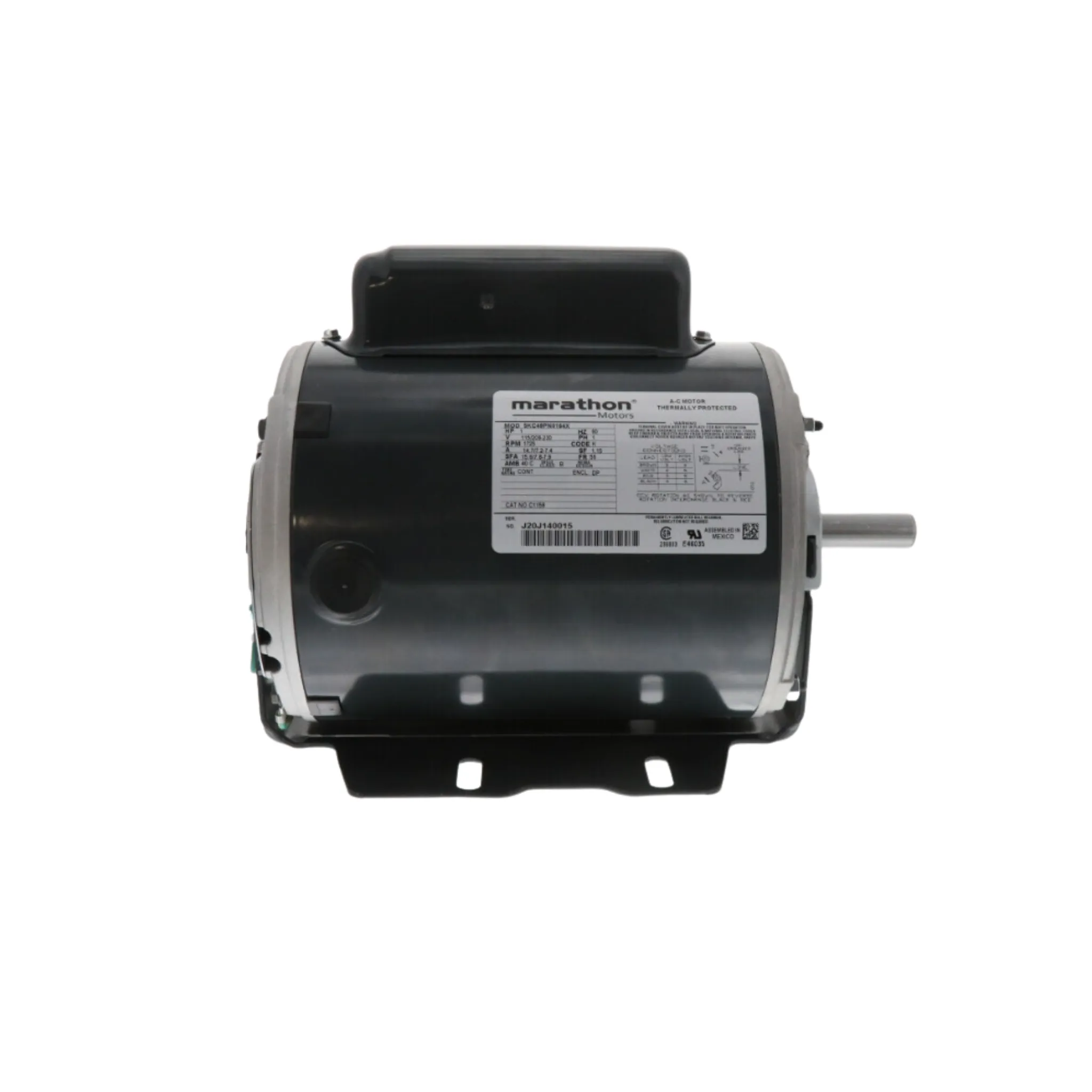 Regal Rexnord - Marathon C1158 115/208-230V Input Voltage, 1HP, 60 Hertz, 1725RPM Rotation Speed, 1 Speed, Motor