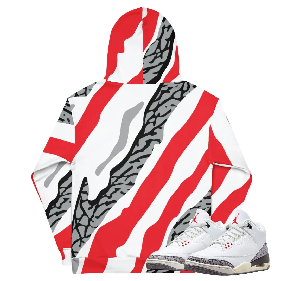 Retro 3 "White Cement" reimagined Hoodie