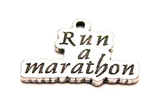 Run A Marathon Genuine American Pewter Charm