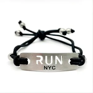 RUN NYC - Run New York City Adjustable Stretch Bracelet - Black or Pink