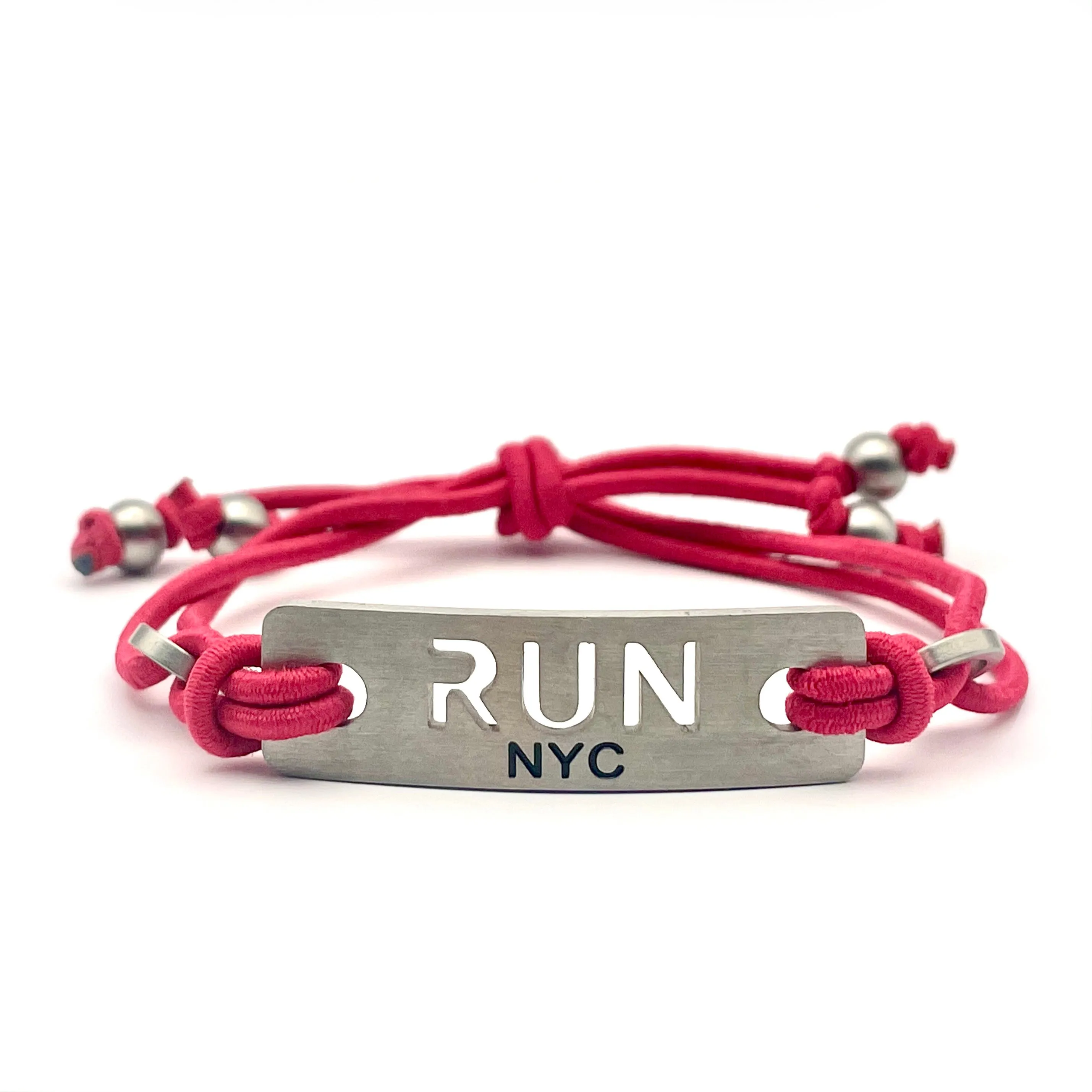 RUN NYC - Run New York City Adjustable Stretch Bracelet Pink or Black