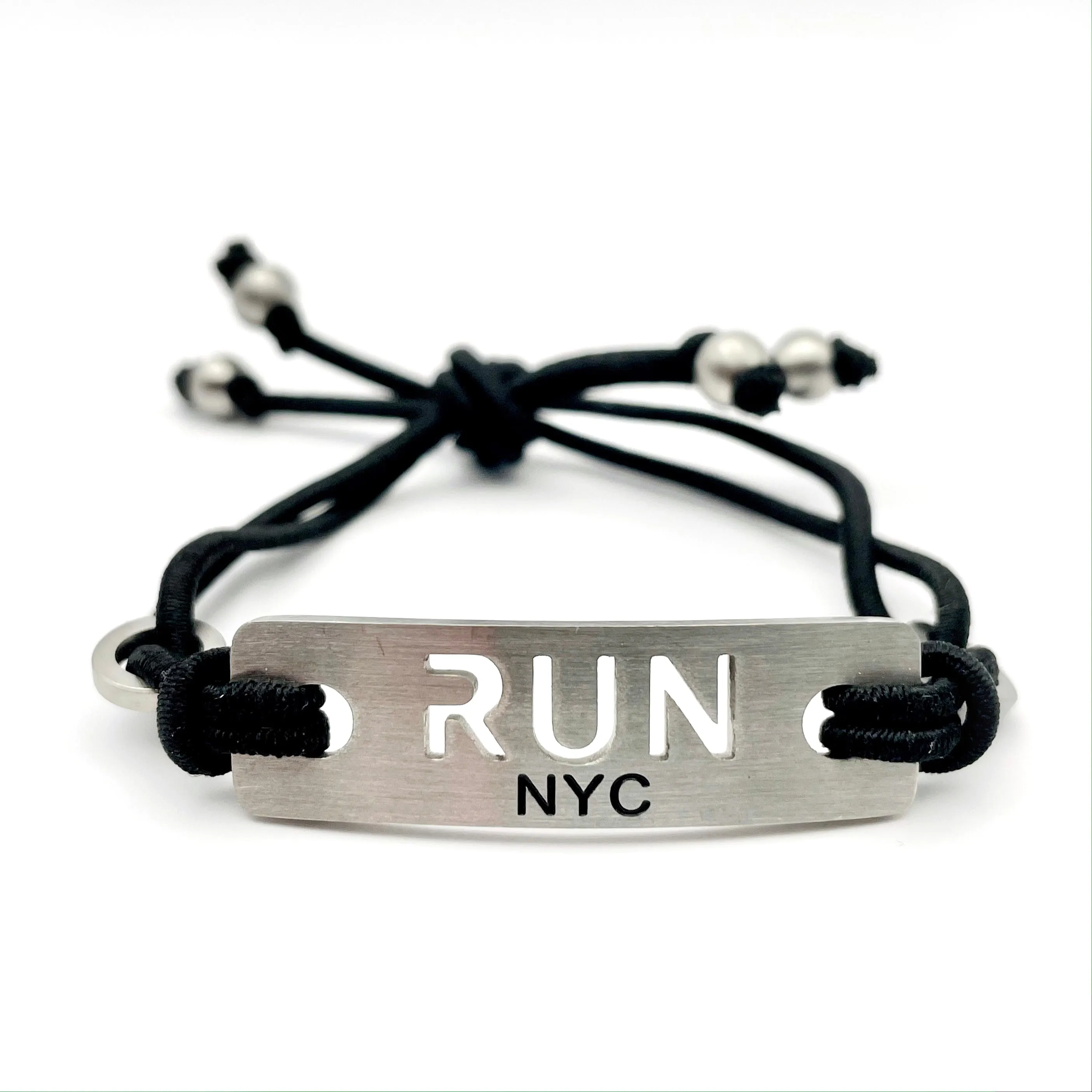 RUN NYC - Run New York City Adjustable Stretch Bracelet Pink or Black