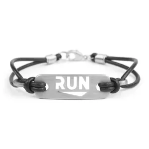 RUN - Running Bracelet - Black or Pink Leather