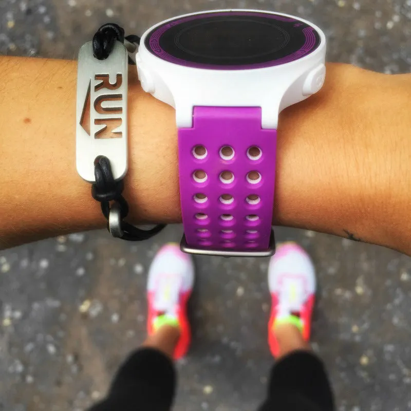 RUN - Running Bracelet - Black or Pink Leather