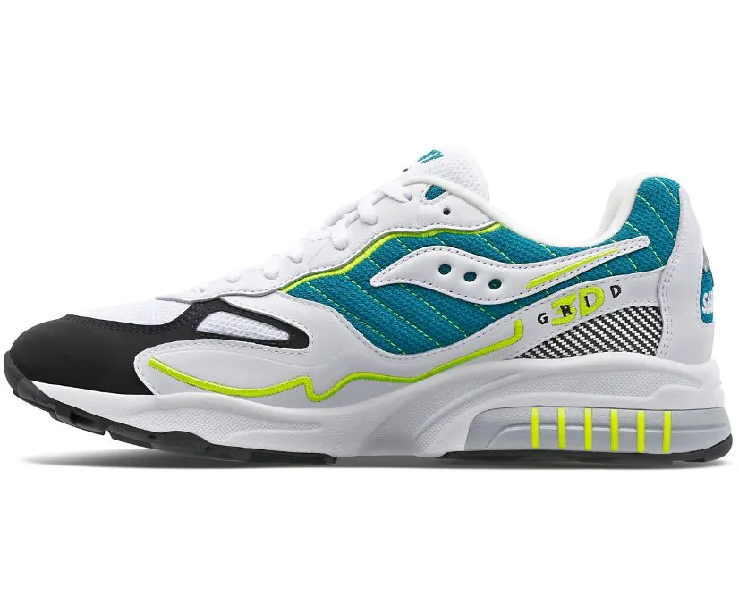 Saucony Originals 3D GRID HURRICANE  WHITE/GREEN   Men’s -