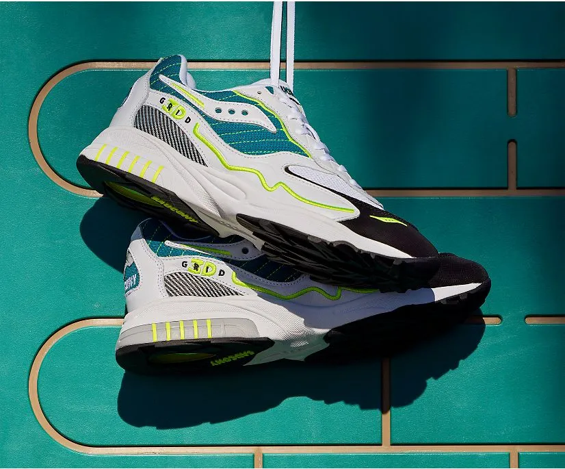 Saucony Originals 3D GRID HURRICANE  WHITE/GREEN   Men’s -