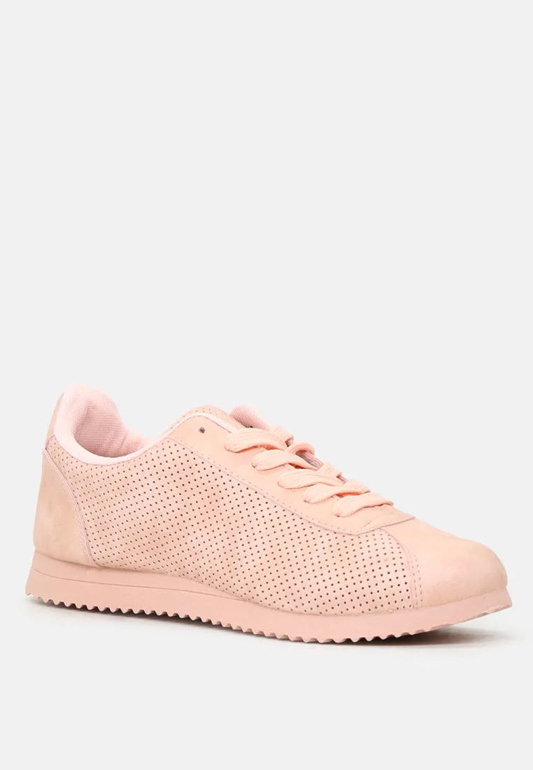 Serena Casual Lace-Up Perforated Sneakers