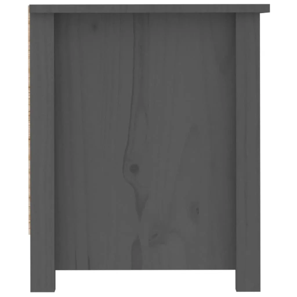 Shoe Cabinet Grey 110x38x45.5 cm Solid Wood Pine