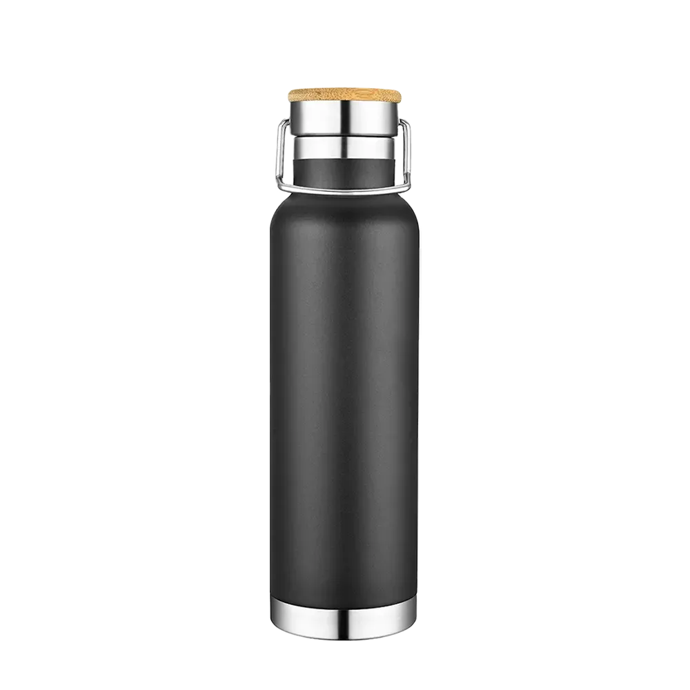 Slate 22oz Vacuum Bottle W/ Bamboo Top