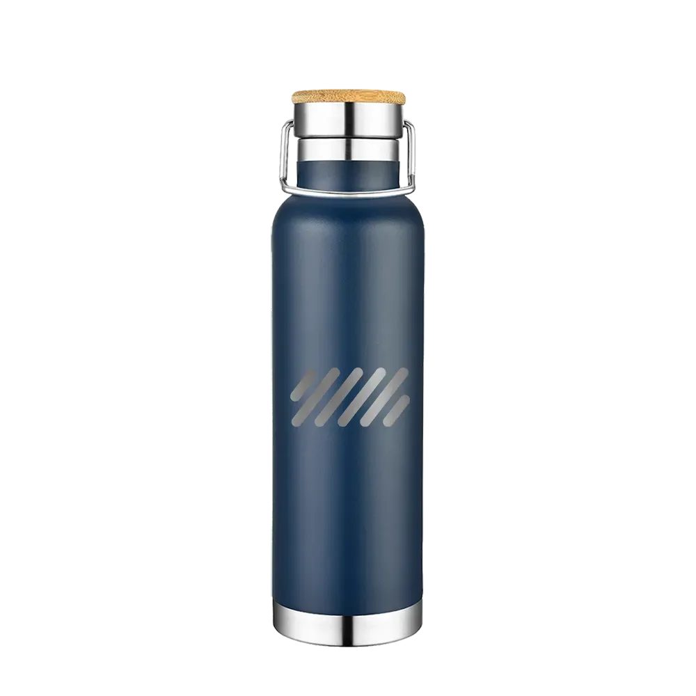 Slate 22oz Vacuum Bottle W/ Bamboo Top