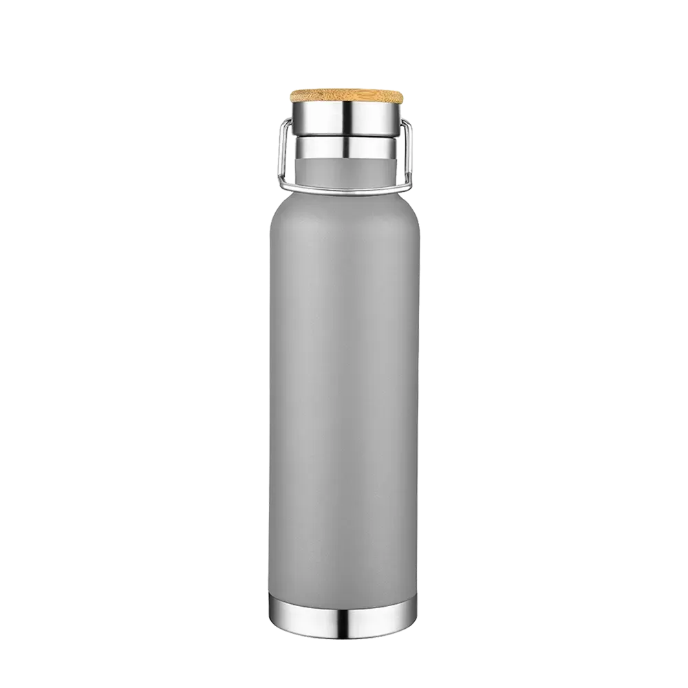 Slate 22oz Vacuum Bottle W/ Bamboo Top