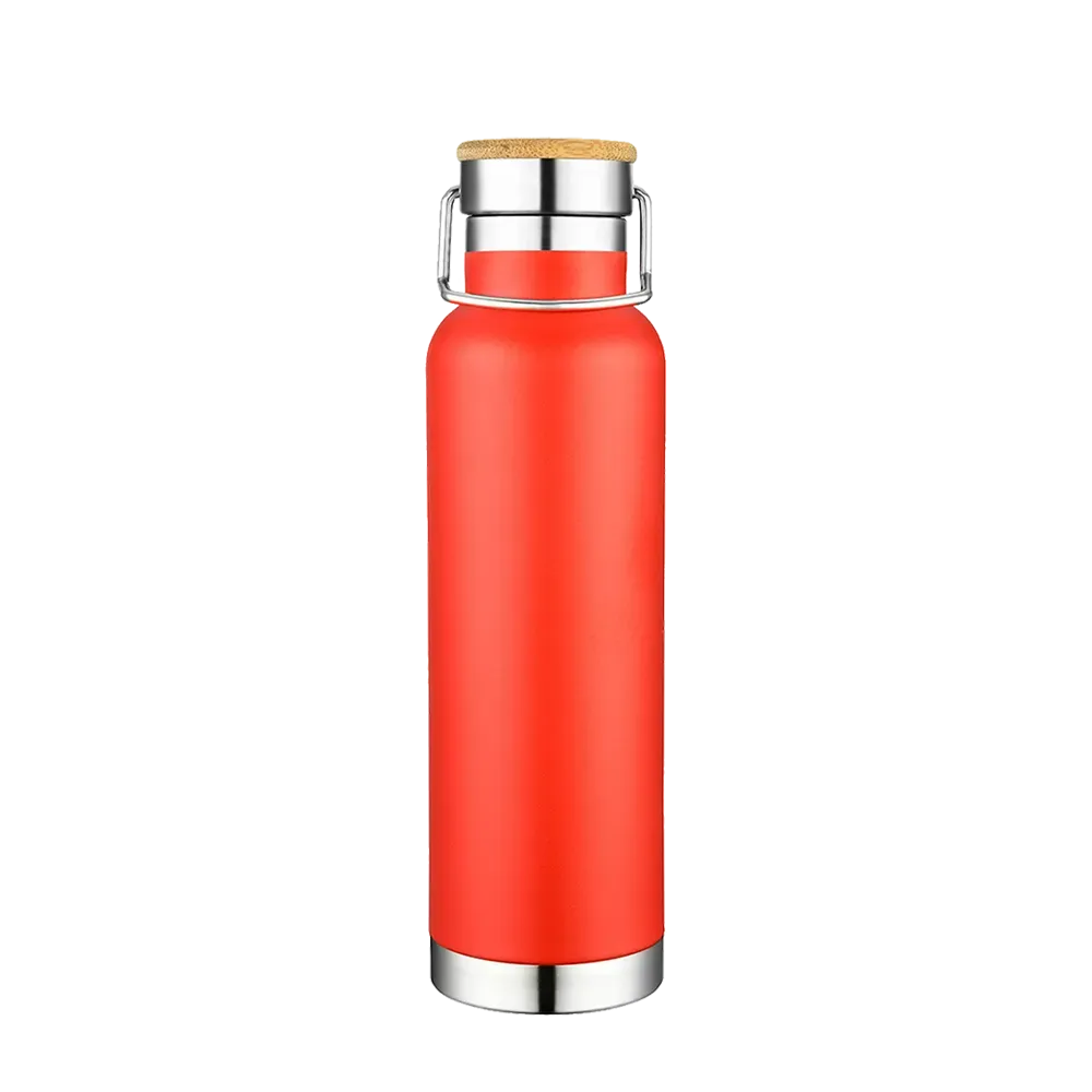 Slate 22oz Vacuum Bottle W/ Bamboo Top